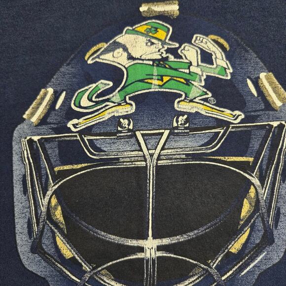 Notre Dame Fighting Irish Adidas Hockey T-shirt Crew Neck Rare Unisex Size M - Picture 3 of 8
